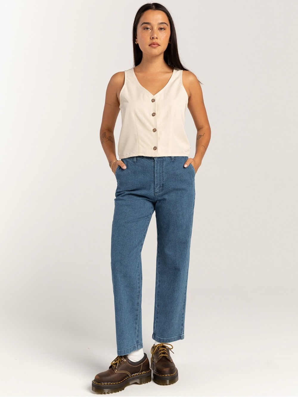 BRIXTON Victory Pinstripe Denim Pants